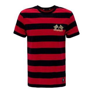 King Kerosin Hot Rod striped T-shirt black/red