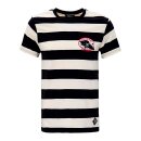 King Kerosin Crow striped T-Shirt black/white