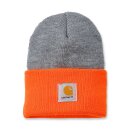 Carhartt Rib knit beanie bright orange/heather grey