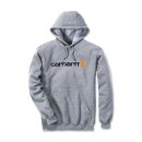 Carhartt Signature logo hoodie heather grey