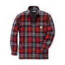 Carhartt Hubbard sherpa lined shirt jacket dark crimson