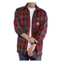 Carhartt Hubbard sherpa lined shirt jacket dark crimson