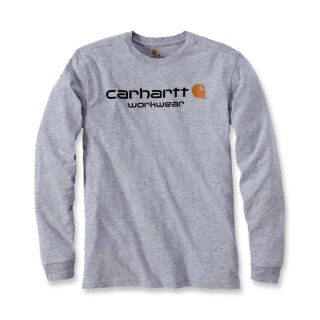 Carhartt Maddock core logo T-shirt L/S heather grey