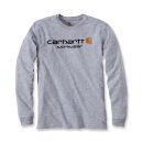 Carhartt Maddock core logo T-shirt L/S heather grey