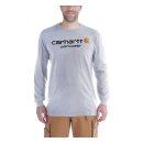Carhartt Maddock core logo T-shirt L/S heather grey