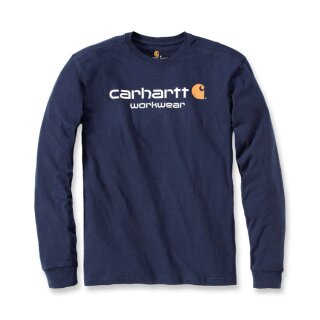 Carhartt Maddock core logo T-shirt L/S navy