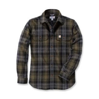 Carhartt L/S Hubbard slim fit flannel shirt moss