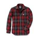 Carhartt L/S Hubbard slim fit flannel shirt dark crimson
