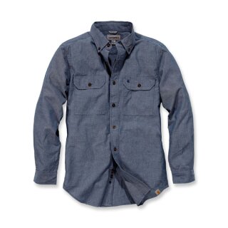 Carhartt Fort solid shirt L/S Denim blue Chambray