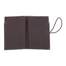 Dickies Centre Cross leather card holder brown