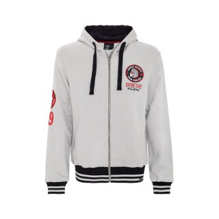 King Kerosin Angry Hawks zip hoodie grey