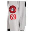 King Kerosin Angry Hawks zip hoodie grey