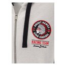 King Kerosin Angry Hawks zip hoodie grey
