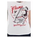 Queen Kerosin Flame Bar T-shirt white