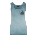 Queen Kerosin Alive Dead tank top smoke blue