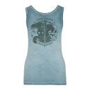 Queen Kerosin Alive Dead tank top smoke blue
