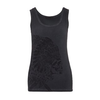 Queen Kerosin Wild & Free tank top anthracite