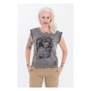 Queen Kerosin Tattoo Girl T-shirt grey