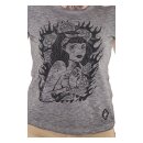 Queen Kerosin Tattoo Girl T-shirt grey