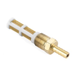 K-Tech brass 3/8" NPT custom fuel line fitting polished