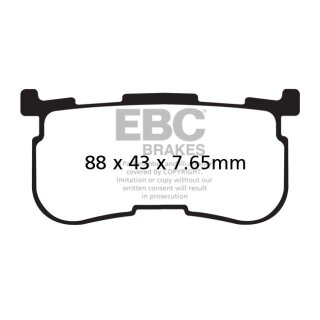 EBC, Double-H sintered brake pads. Rear
