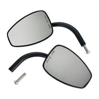 Biltwell, Utility teardrop mirror set black ECE appr.