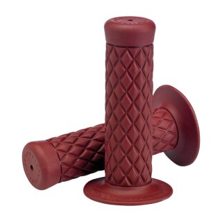 Biltwell Thruster TPV Motorrad Griffe oxblood red für 22mm 7/8" Lenker