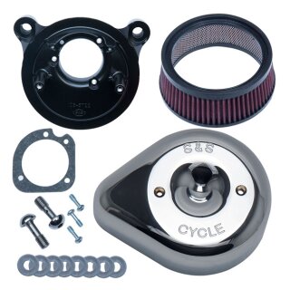 S&S Stealth Teardrop Luftfilter Kit Chrom für Harley M8 17-25