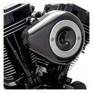 S&S Stealth Teardrop Luftfilter Kit Carbon für Harley M8 17-25