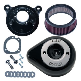 S&S Stealth Teardrop Luftfilter Kit schwarz für Harley Twin Cam 99-17