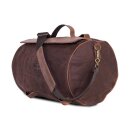 LongRide, roll bag waxed cotton narrow. Brown wax