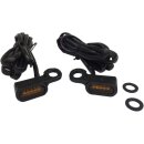 Fastline, below bar LED turn signal set. Black