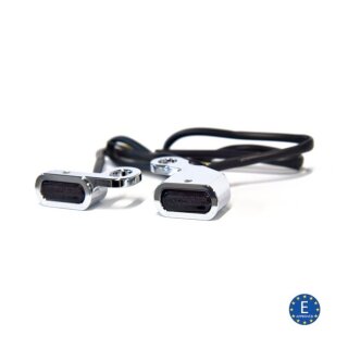 Lenker Armaturen Blinker Stripe smoke für Harley 96-17 EC