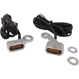 TURNSIGNAL HANDLEBAR CHROME/AMBER LED