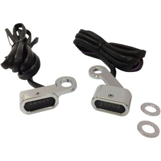 Lenker Armaturen Blinker Stripe getönt für Harley XL Sportster 14-22 EC