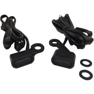 Lenker Armaturen Blinker Stripe schwarz getönt für Harley XL Sportster 14-20 EC