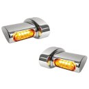 TURN SIGNAL WINGLETS “MICRO” SMD AMBER/CHROME