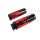 Red Flame Style Grip Set with Black Ends
