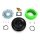 Wyatt Gatling 8  Round Air Cleaner Kit with Black Cover