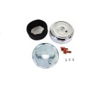 Wyatt Gatling 7  Round Air Cleaner Kit with Chrome Cover