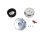 Wyatt Gatling 7  Round Air Cleaner Kit with Chrome Cover