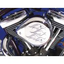 Tear Drop Air Cleaner Kit Chrome Flame