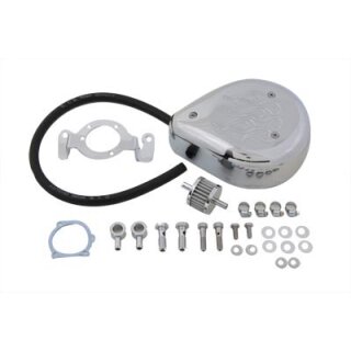 Tear Drop Air Cleaner Kit Chrome Flame