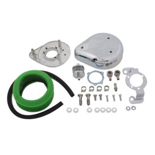 Tear Drop Air Cleaner Kit Chrome Flame