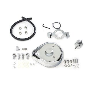 Tear Drop Air Cleaner Kit Smooth Chrome
