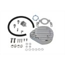 Tear Drop Air Cleaner Kit Finned Chrome