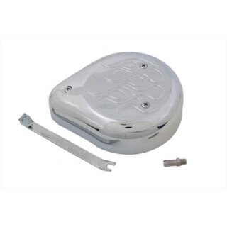 Tear Drop Air Cleaner Kit Chrome Flame