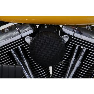Black Breather Style Luftfilter Kit für Harley Big Twin 93-07