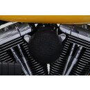 Black Breather Retro Style Luftfilter Kit für Harley...