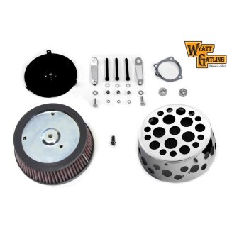 Swiss Cheese Air Cleaner Kit Chrome